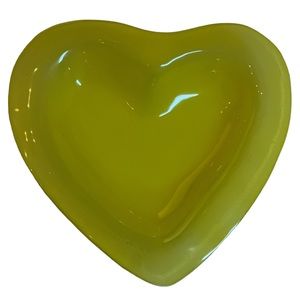 Annieglass Fused Yellow Heart Dish/Bowl Signed/Numbered/Valentine's Day/USA GUC